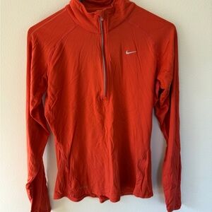 Nike Coral Half-Zip Long Sleeve Top